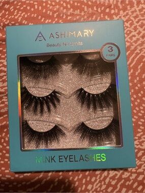 Mink Lashes Set - Black, 3 Pairs